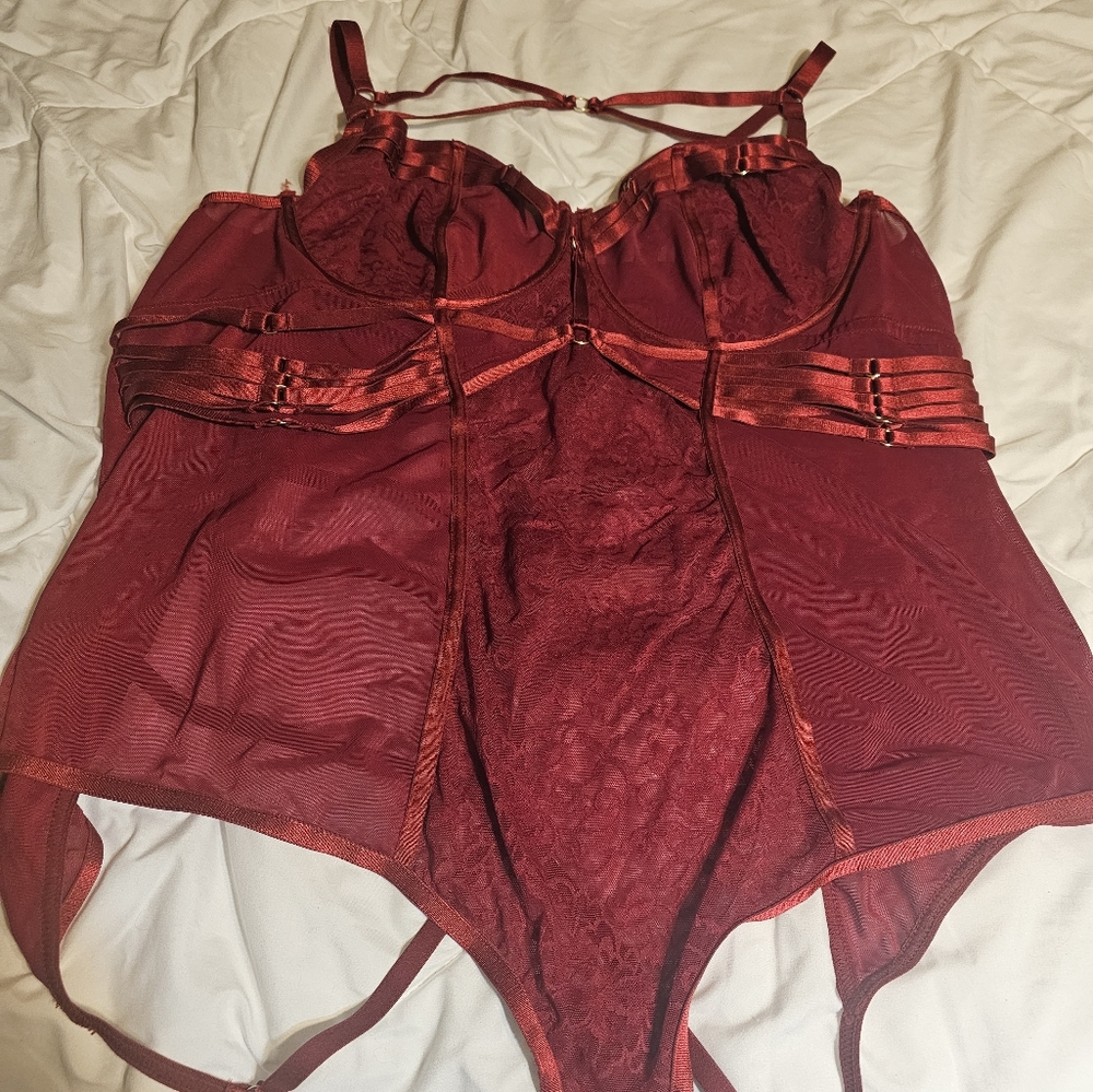 Torrid Lace and Strappy Bodysuit Size 4